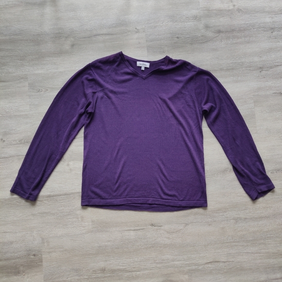 Le Chateau Purple V-Neck Sweater XXL - Picture 3 of 11